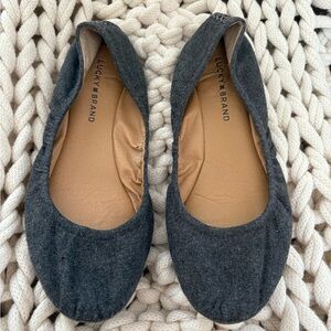 Lucky Brand Women's Gray Ballet Flats